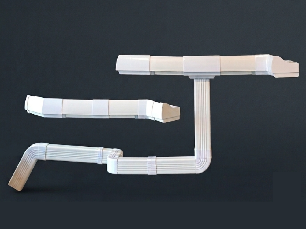 Canal de Lluvia Residencial Ecoflex — Diseño estético con sistema completo de accesorios