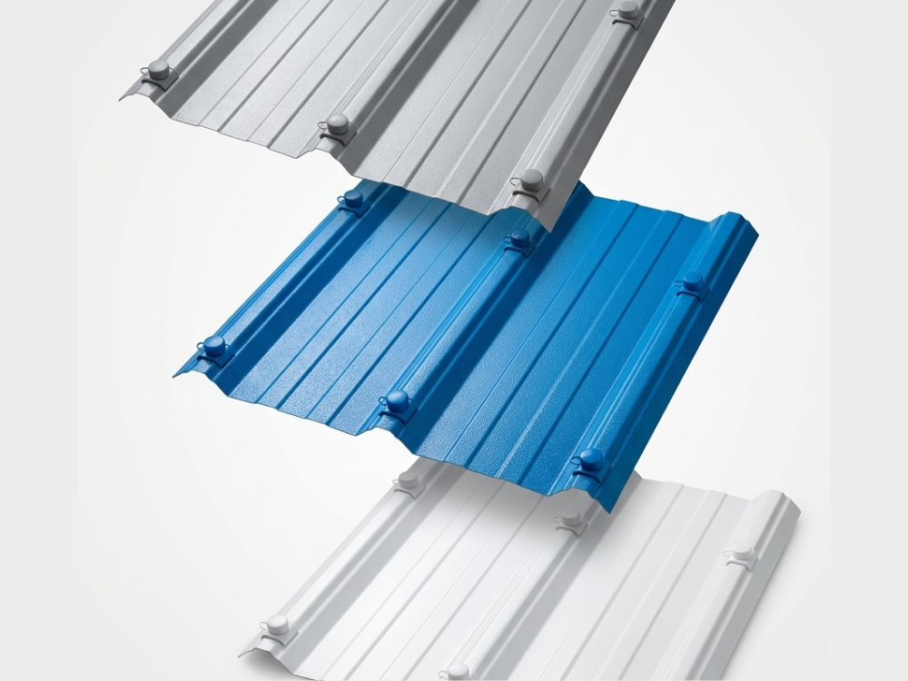 Lámina Flex Trapezoidal uPVC — Cubierta termoacústica con protección ASA de 11.80m